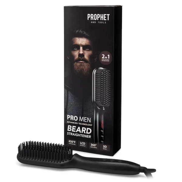 PROPHET AND TOOLS - HEAT & BEARD BRUSH STRAIGHTENER