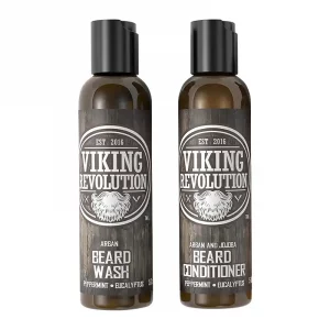 Viking Revolution Peppermint & EucalyptusBeard Wash & Conditioner Set 300ml