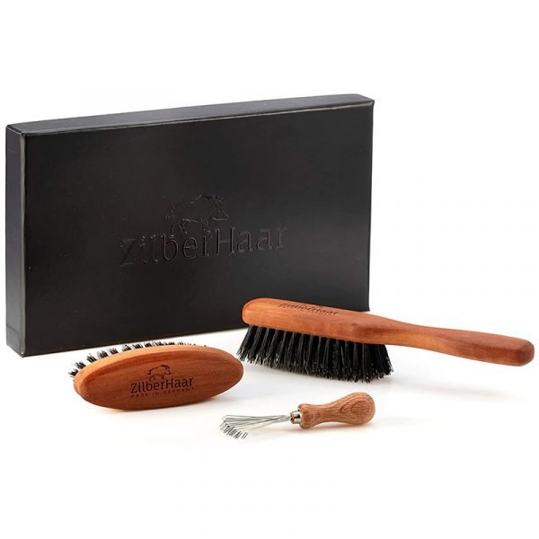 ZILBERHAAR - BEARD BRUSH GIFT SET (STIFF)